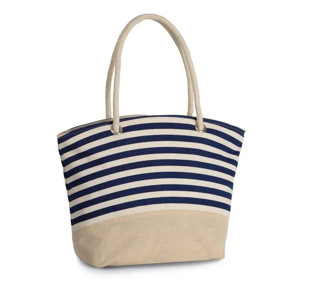 Kimood juta pamutvászon duffel bevásárló női táska (KI0283), modellen