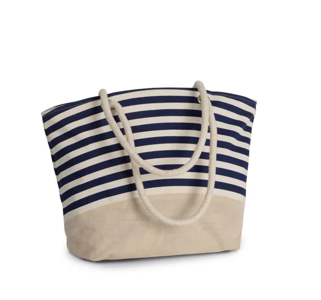 Kimood juta pamutvászon duffel bevásárló női táska (KI0283), modellen