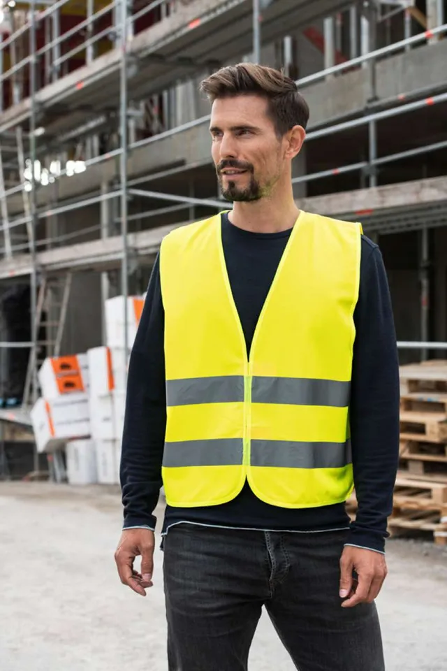Korntex alap biztonsági mellény emblémázáshoz "karlsruhe" - 2 tépőzárral (KXX217), modellen