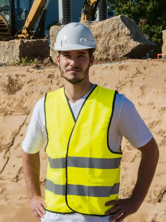 Korntex Korntex® biztonsági mellény "wolfsburg" - Fekete szegéllyel (KXVW), modellen