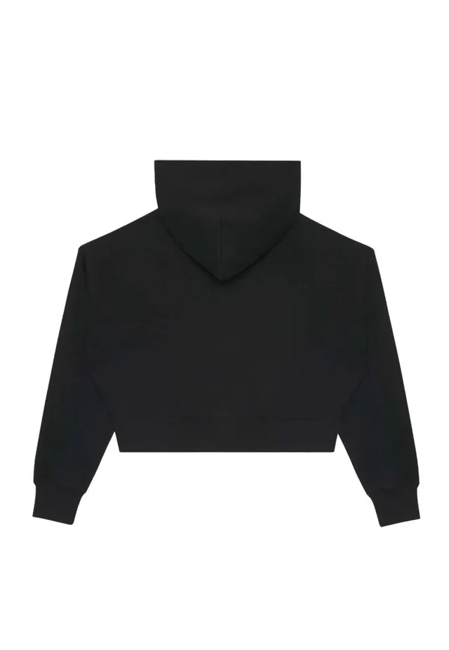 Lane Seven Womens Relaxed crop Zip női pulóver (LS88003), Fekete színben