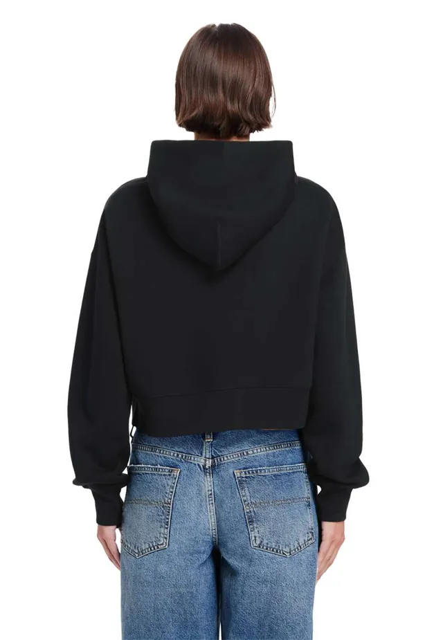 Lane Seven Womens Relaxed crop Zip női pulóver (LS88003), modellen