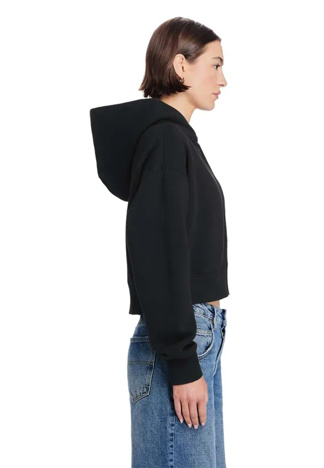 Lane Seven Womens Relaxed crop Zip női pulóver (LS88003), modellen