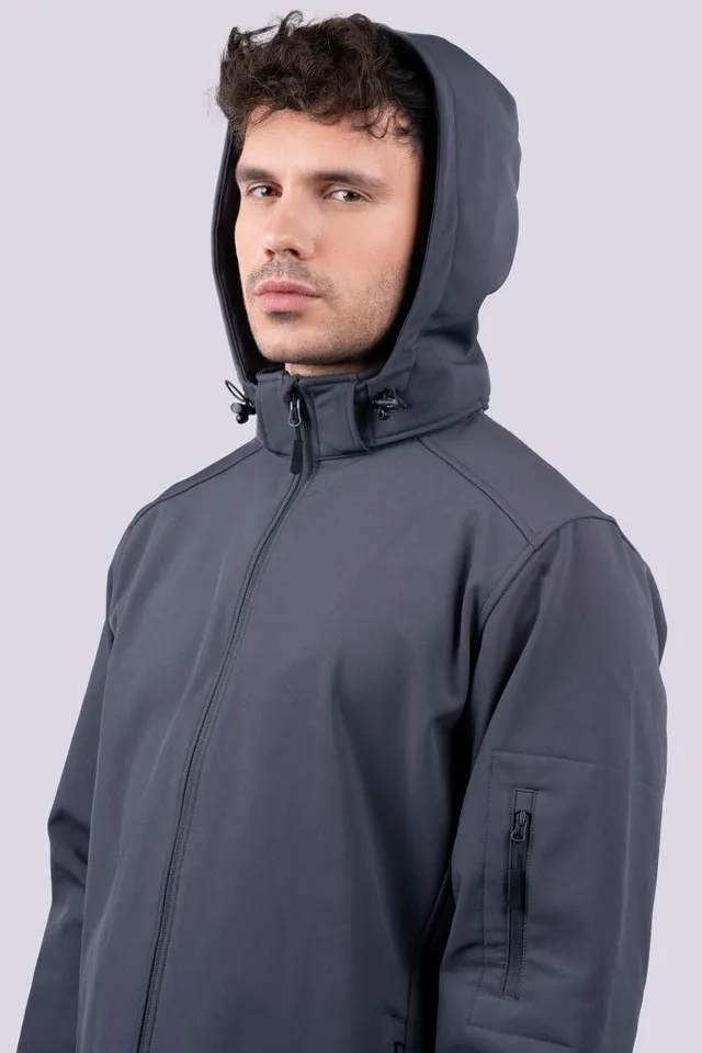 Legend Classics férfi 3 rétegű levehető kapucnis softshell dzseki (LE820), modellen