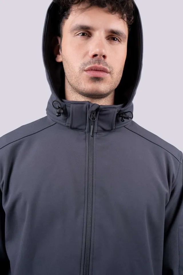 Legend Classics férfi 3 rétegű levehető kapucnis softshell dzseki (LE820), modellen