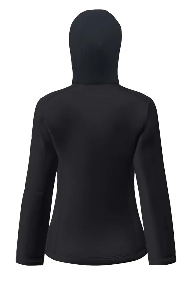 Legend Classics női 3 rétegű levehető kapucnis softshell dzseki (LE821), Fekete színben