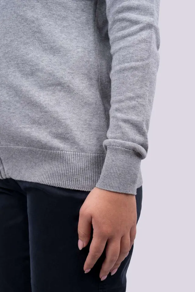 Legend Classics női végig cipzáras finomkötött pamut kardigán (LE971), modellen