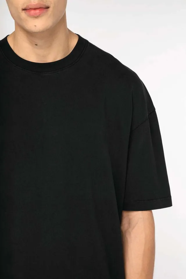 Native Spirit férfi Oversized mosott hatású póló (NS326), modellen