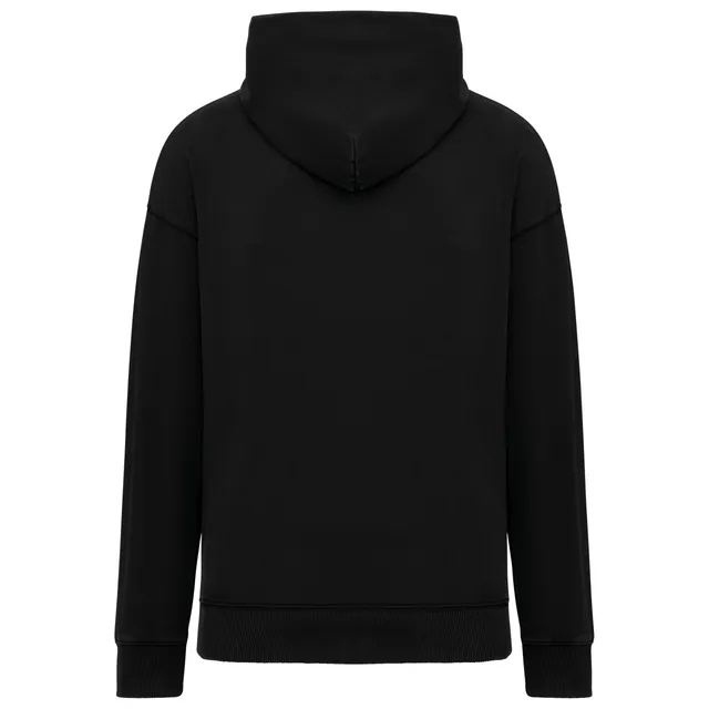 Native Spirit uniszex mosott hatású Oversized kapucnis pulóver (NS448), Mosott fekete színben