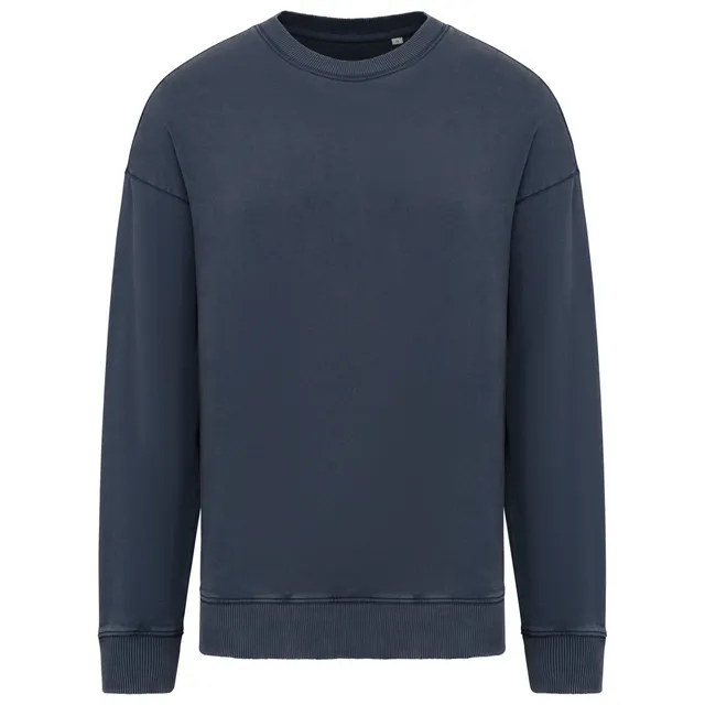 Native Spirit uniszex mosott hatású Oversized környakas pulóver (NS447)