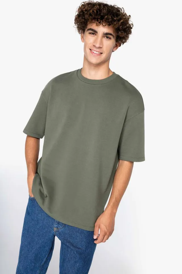 Native Spirit uniszex Oversized french terry póló (NS308), modellen