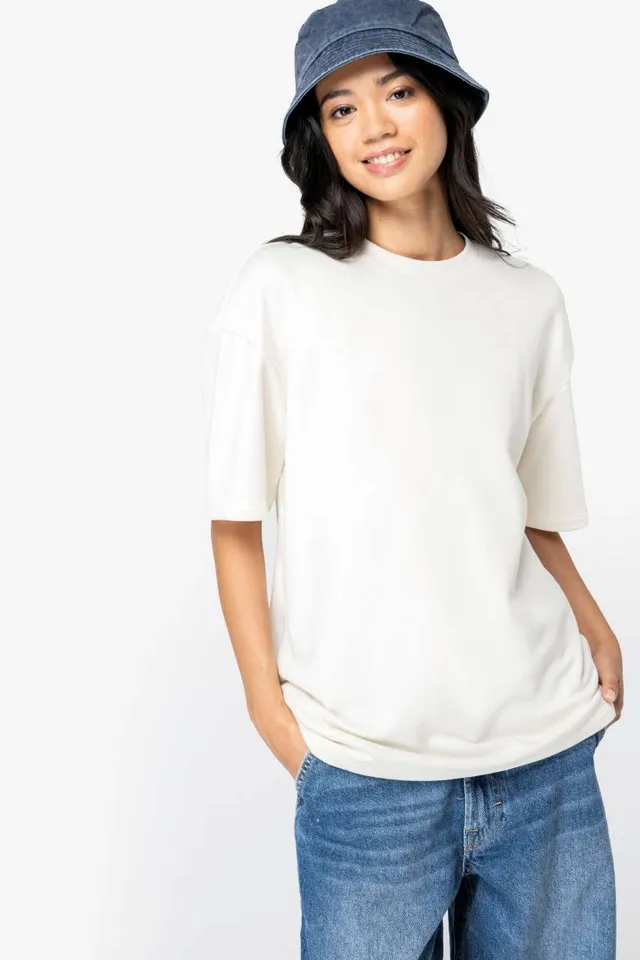 Native Spirit uniszex Oversized french terry póló (NS308), modellen