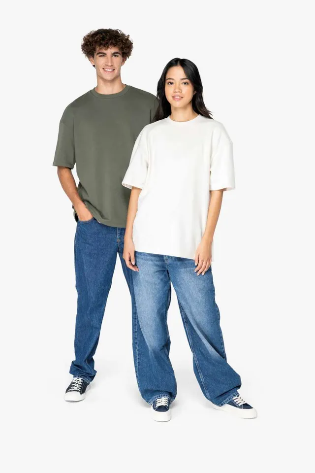Native Spirit uniszex Oversized french terry póló (NS308), modellen