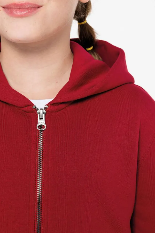 Native Spirit végig cipzáras kapucnis gyermek pulóver (NS405), modellen