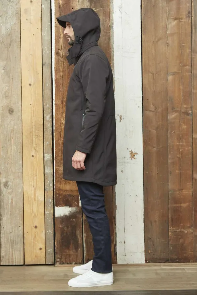 Neoblu Achille férfi hosszított softshell kabát (03793), modellen