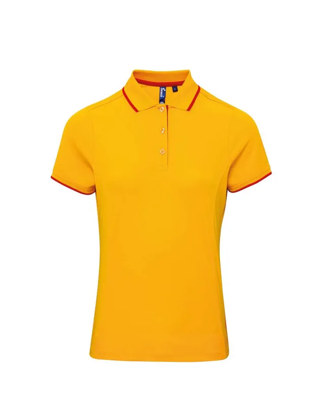 Premier Coolchecker® kontrasztos női póló (PR619), modellen