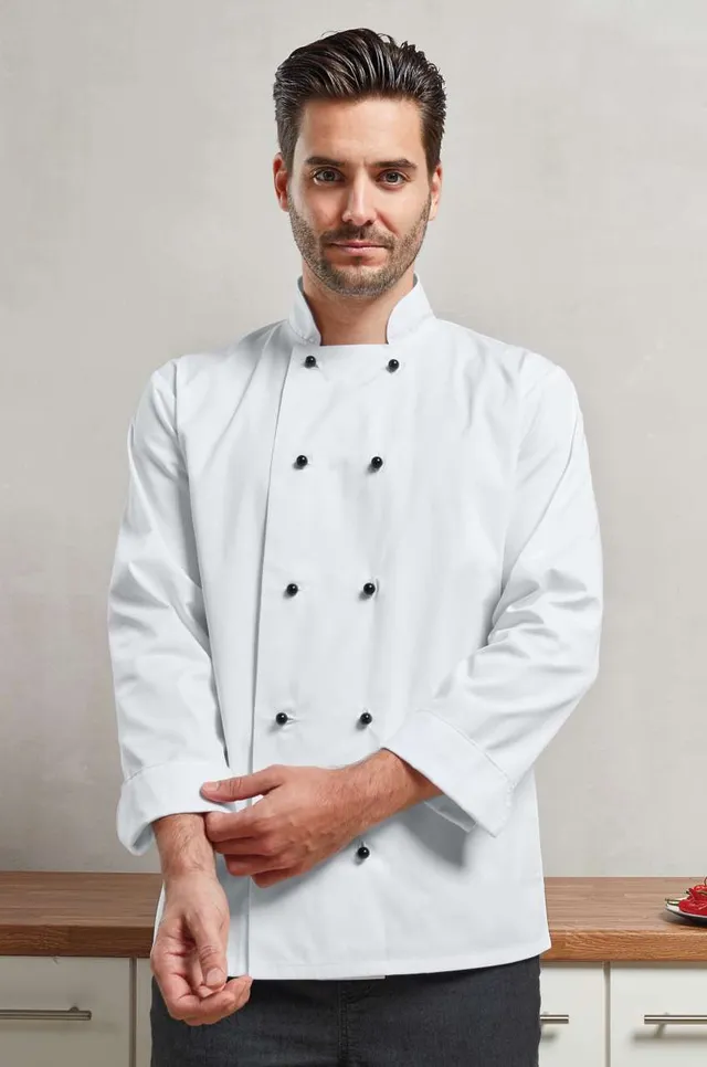 Premier ‘cuisine' hosszú ujú szakácskabát (PR661), modellen