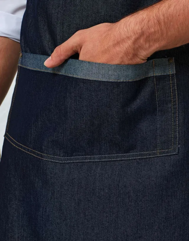 Premier 'domain' kontrasztos farmer kötény (PR127), modellen