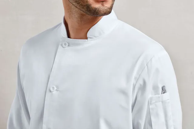 Premier 'essential' hosszú ujjú szakácskabát (PR901), modellen