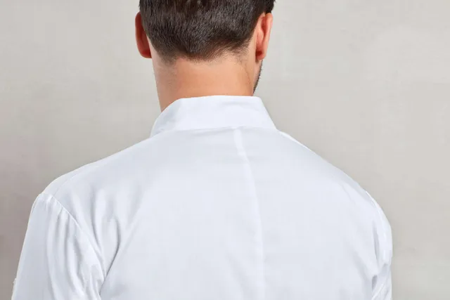 Premier 'essential' hosszú ujjú szakácskabát (PR901), modellen