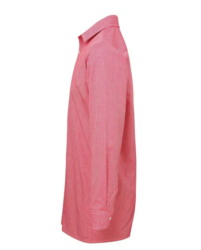 Premier férfi apró kockás (gingham) hosszú ujjú Pamuting (PR220)