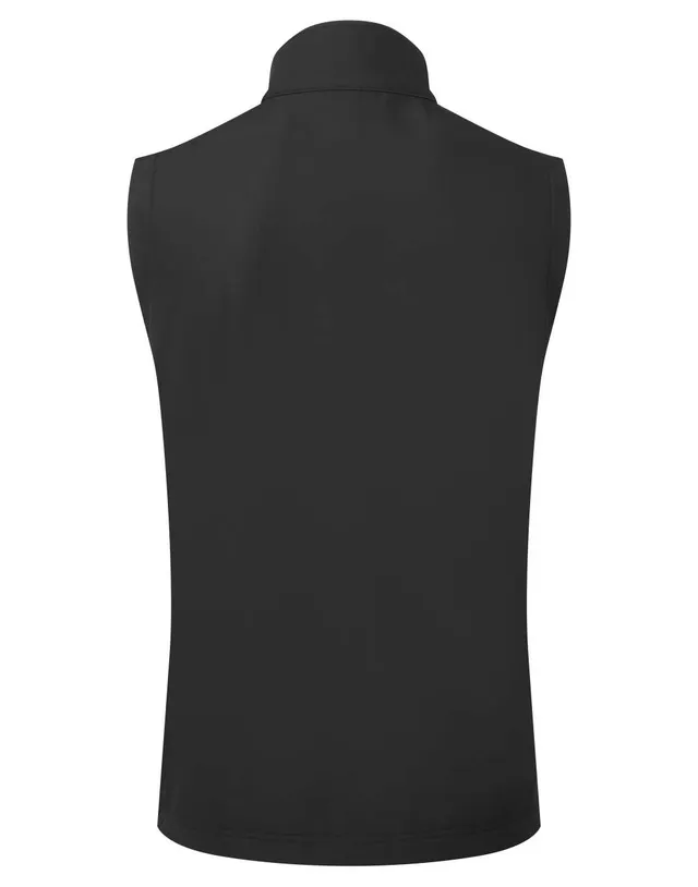 Premier férfi Windchecker® emblémázható & újrahasznosított softshell mellény (PR814), Fekete színben