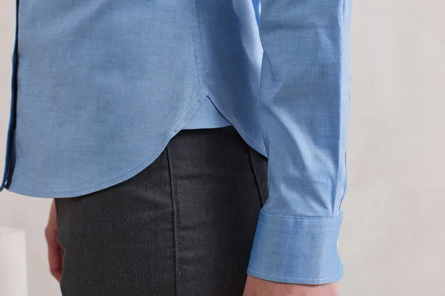 Premier 'supreme' női hosszú ujjú oxford ing (PR384), modellen