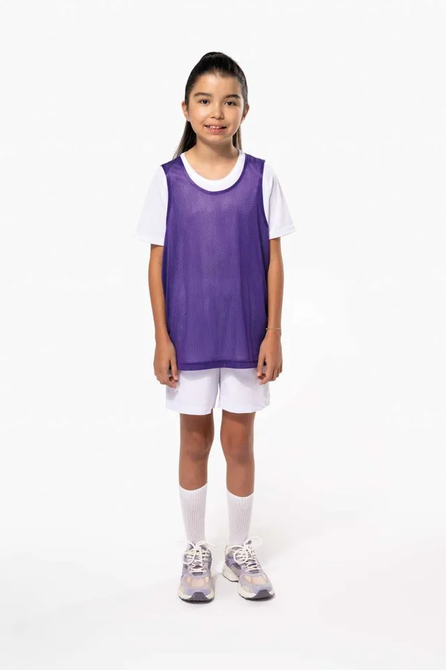 Proact gyerek Multi-sport könnyű, hálós megkülönböztető mellény (PA047), modellen