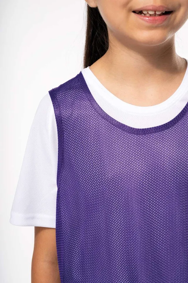 Proact gyerek Multi-sport könnyű, hálós megkülönböztető mellény (PA047), modellen