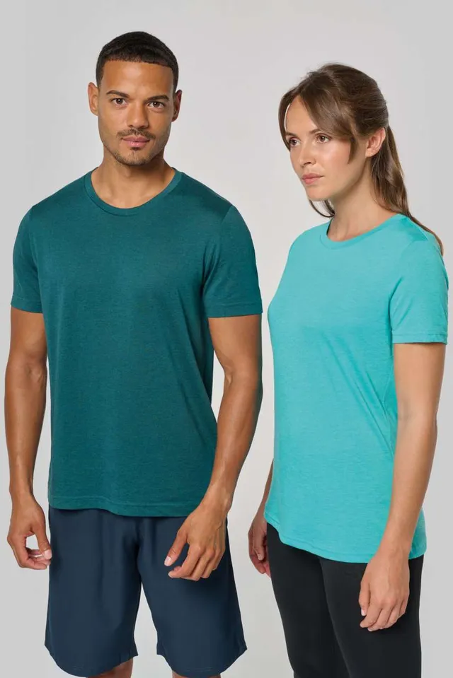 Proact női Triblend környakas sport póló (PA4021), modellen