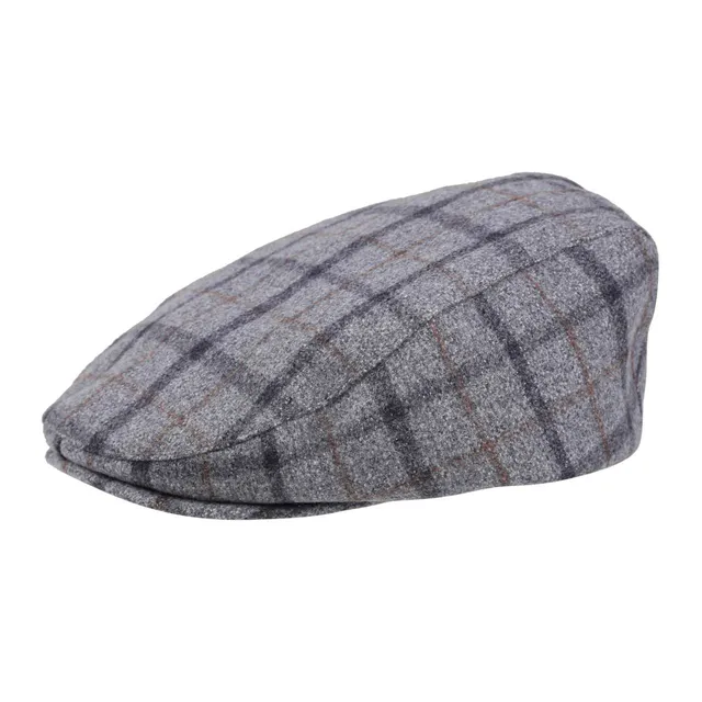 Regatta Acre Tweed-hatású Lapos férfi sapka (TRC338), Grey Check (szürke) színben