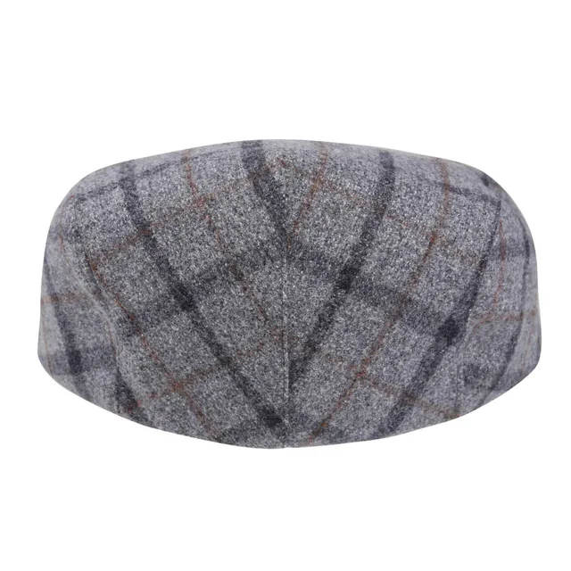 Regatta Acre Tweed-hatású Lapos férfi sapka (TRC338), Grey Check (szürke) színben