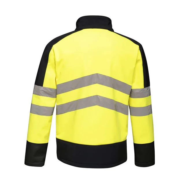 Regatta HI-Vis Pro 3 rétegű softshell (TRA625), Sárga/Sötétkék színben