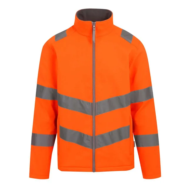 Regatta HI-Vis Pro Contract Ablaze kétrétegű férfi softshell dzseki (class 3) (TRA712)