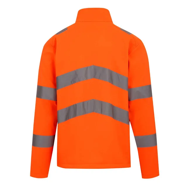 Regatta HI-Vis Pro Contract Ablaze kétrétegű férfi softshell dzseki (class 3) (TRA712), Narancssárga színben