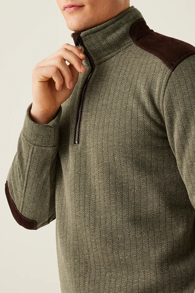 Regatta Holbeck Half Zip fleece férfi polár felső (TRF665), modellen