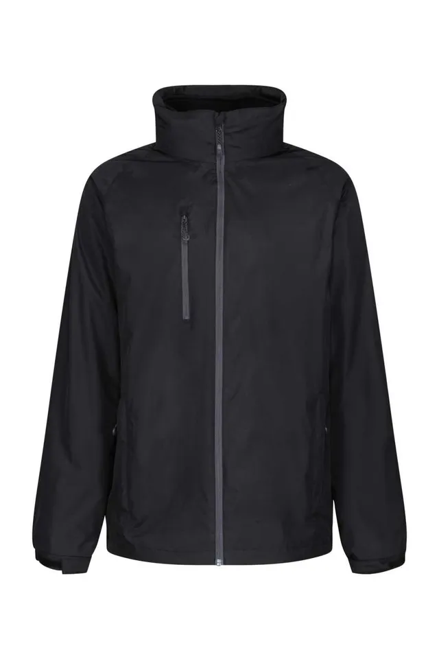 Regatta Honestly Made újrahasznosított 3 az 1-ben férfi kabát softshell belső dzsekivel (TRA154), Fekete színben