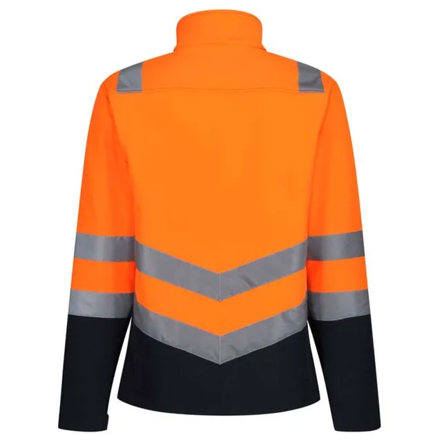 Regatta Pro HI-Vis férfi softshell dzseki (TRA722), Narancssárga/Sötétkék színben