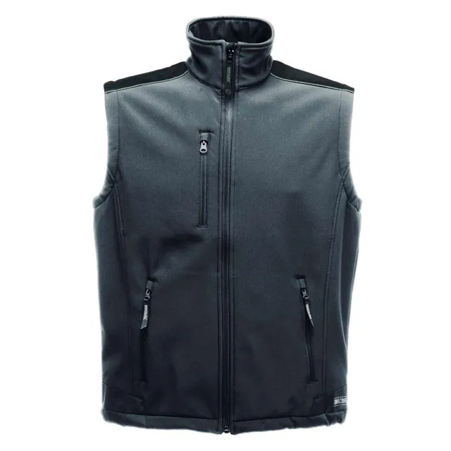 Regatta Sandstorm férfi softshell Ripstop mellény (TRA813), Fókaszürke/Fekete színben