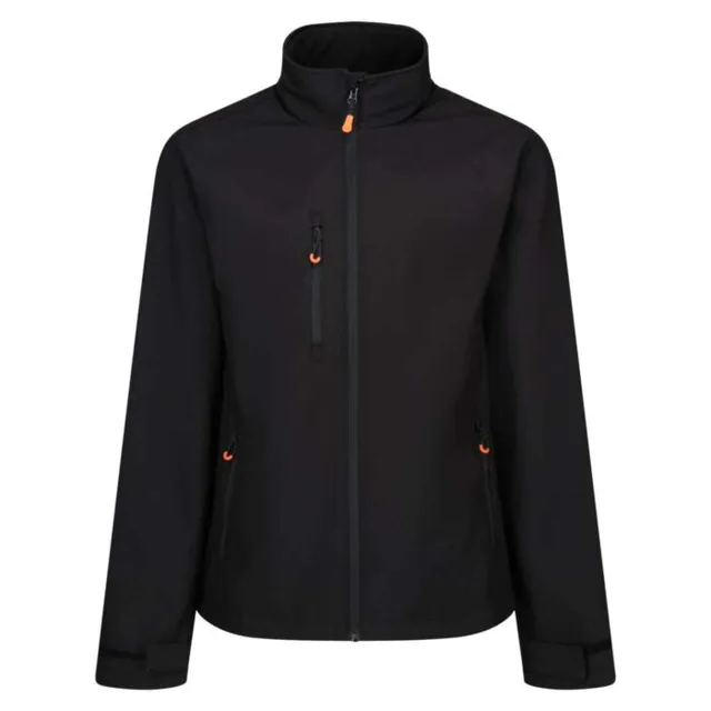 Regatta Thermogen Powercell 5000 fűthető férfi softshell dzseki (TRA739), Fekete/Magma színben