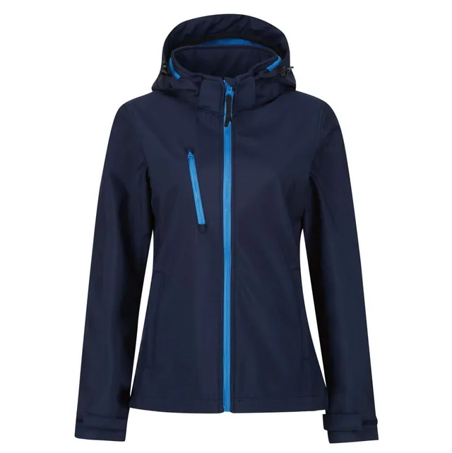 Regatta Venturer háromrétegű kapucnis nyomtatható softshell női dzseki (TRA702)