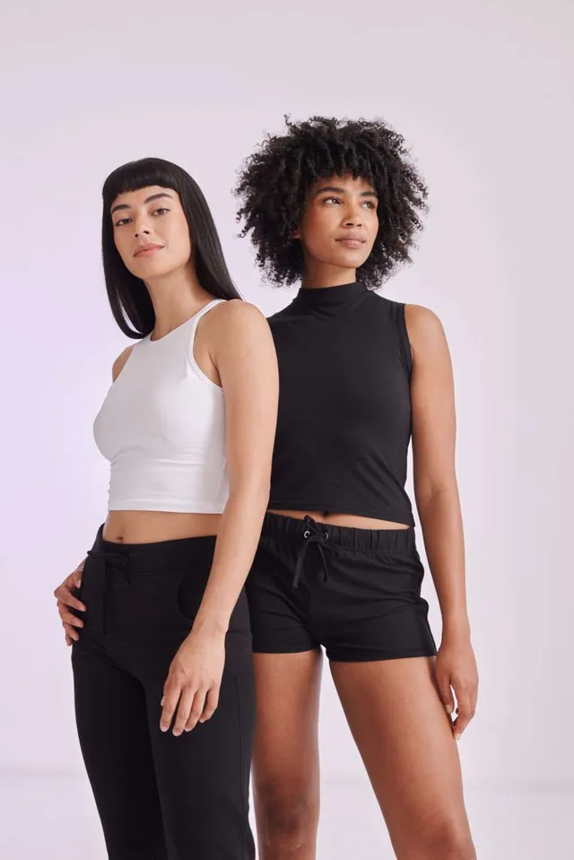 SF női crop Top póló (SK106), modellen