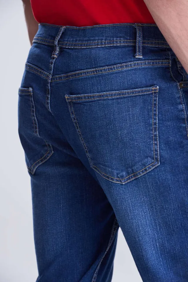 So Denim Leo Egyenes szárú férfi farmernadrág (SD001), modellen