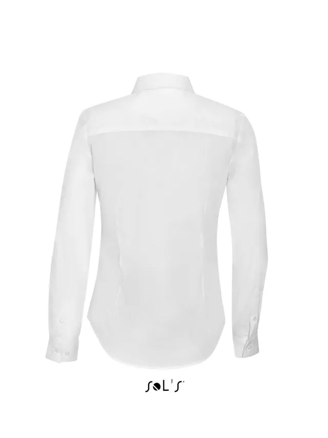 SOL'S Blake Men - hosszú ujjú Stretch női ing (01427), Fehér színben