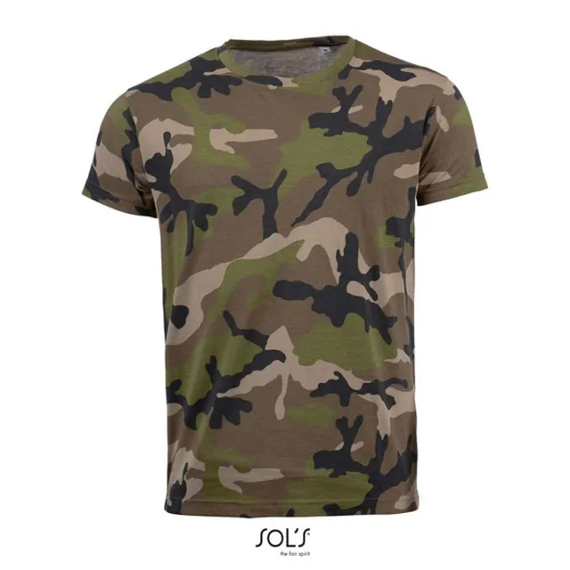 SOL'S Camo - környakas férfi póló (01188), Terepmintás színben
