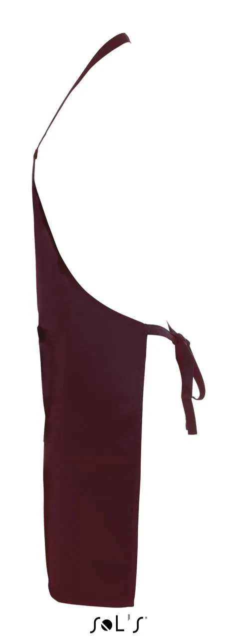 SOL'S Gramercy - hosszú kötény zsebbel (01744), Burgundi színben