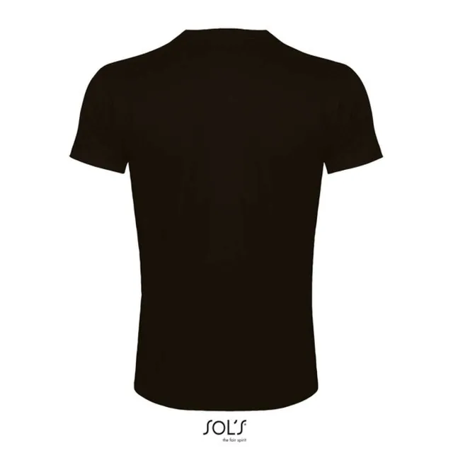 SOL'S Imperial Fit - férfi környakas testhezálló póló (00580), Mélyfekete színben