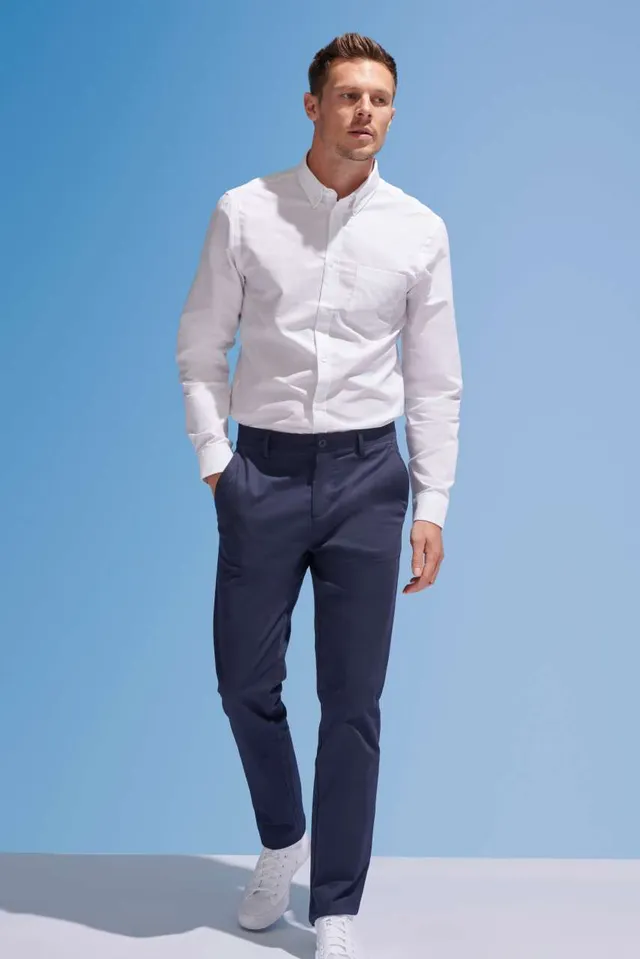 SOL'S Jared - stretch férfi szaténnadrág (02917), modellen
