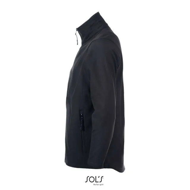 SOL'S Race - softshell cipzáras férfi dzseki (01195), Fekete színben