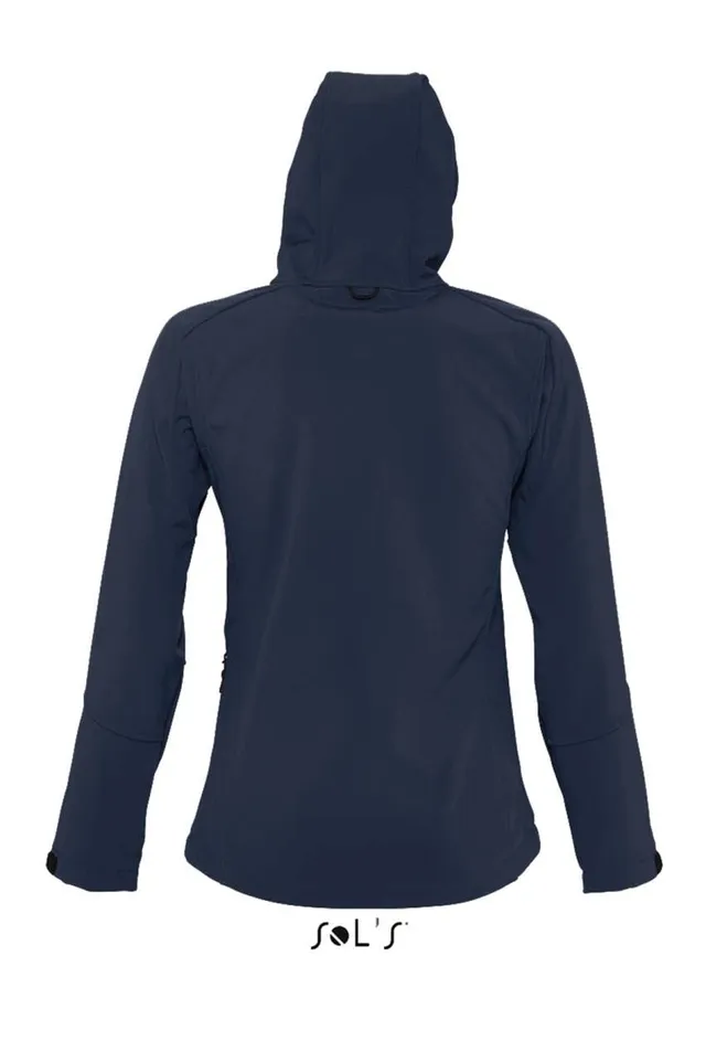 SOL'S Replay - női kapucnis softshell (46802), Francia sötétkék színben